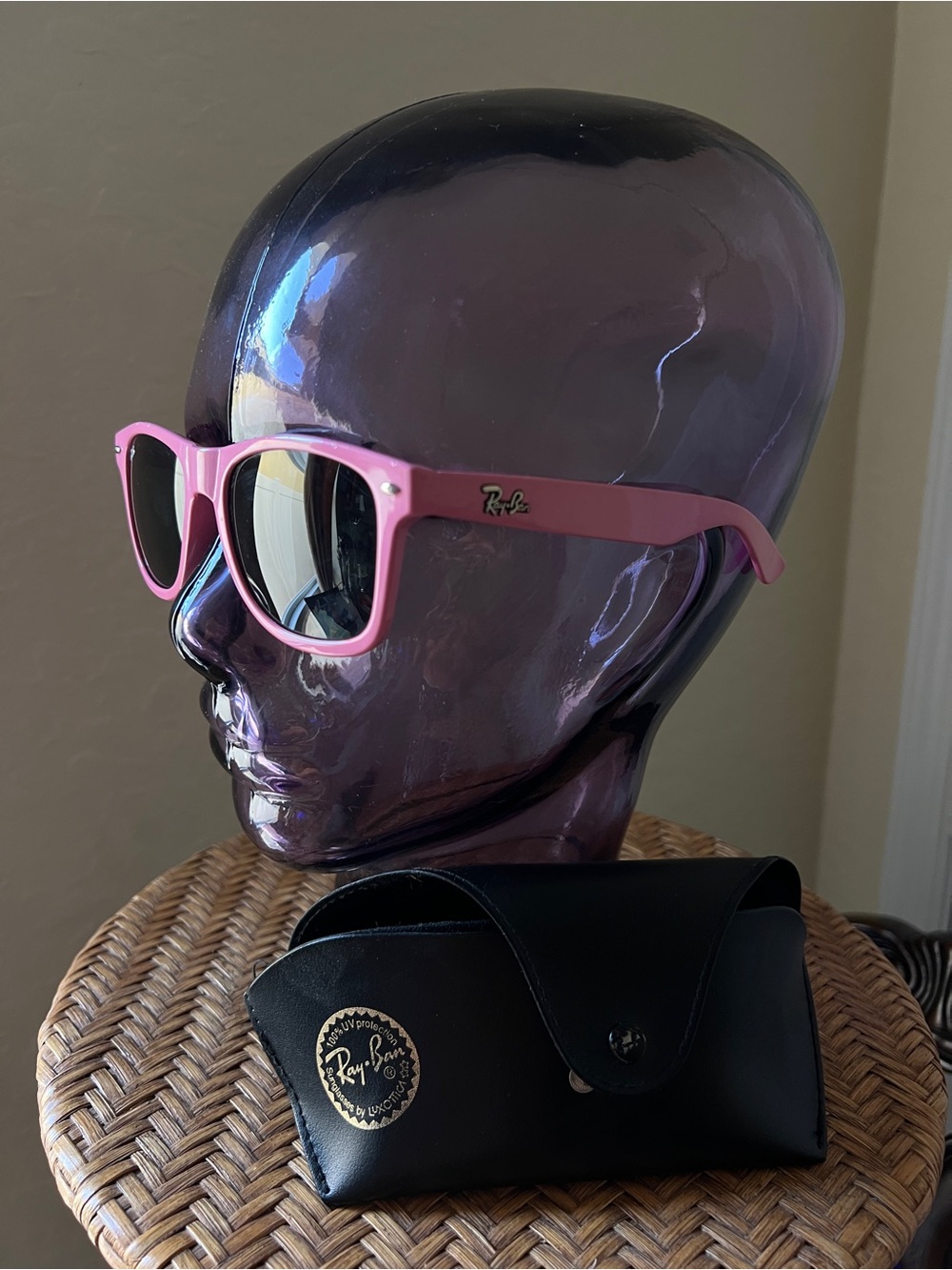 Ray-Ban Pink Wayfarer-Style Sunglasses